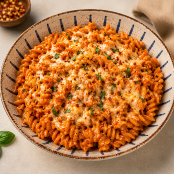 Cheesy & Spicy fusilli Pasta